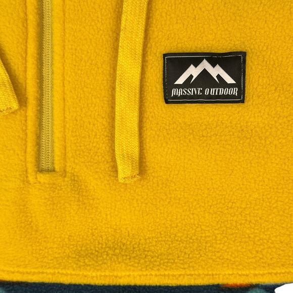 Massive Outdoor Fleece Hoodie Pullover Mens Size XL Aztec Southwestern Gorpcore - Picture 3 of 10